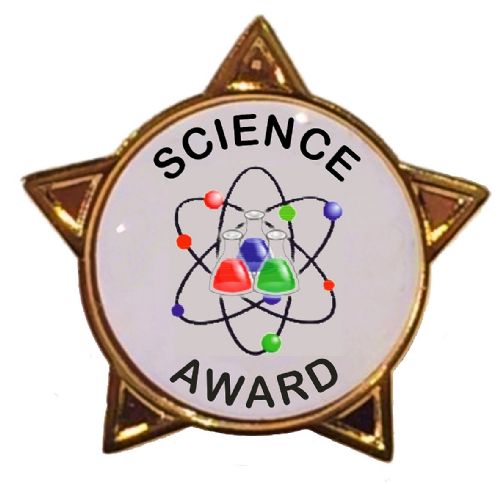 SCIENCE AWARD star badge